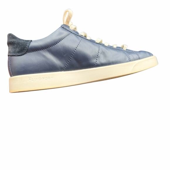 ECCO Men’s Navy Leather Sneakers 8/8.5 US 42 EU Casual Comfort Shoes - Picture 10 of 12